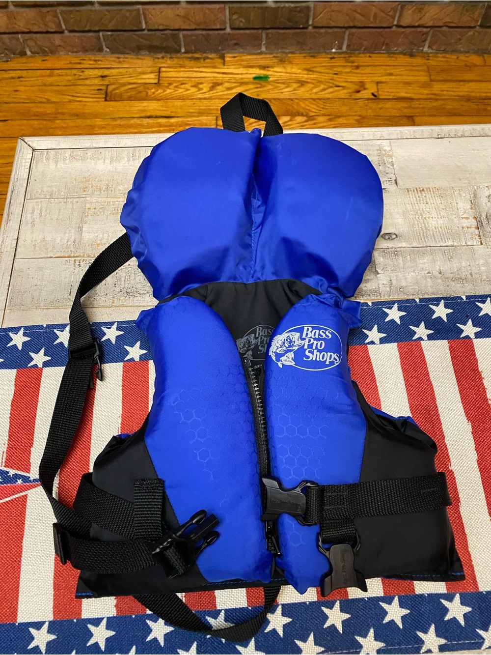Bass Pro Shops Royal Blue Kids Swim Vest with Black Straps Infant